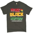 thumbnail image 1 of Tee Hunt Make History T-Shirt Human Rights Activism Equality Freedom Men's Tee, Charcoal, X-Large, 1 of 5