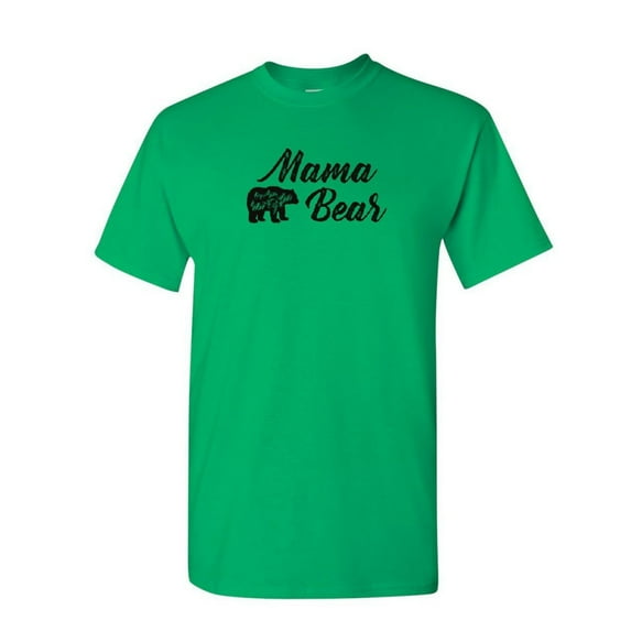 Tee Hunt Mama Bear T-Shirt Mom Mother's Day Family Cute Camping Tourism Mens Shirt, Green, X-Large