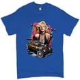 thumbnail image 1 of Tee Hunt Marilyn Monroe Hot Rod T-Shirt Vintage Route 66 Drag Racing Men's Tee, Blue, Medium, 1 of 5
