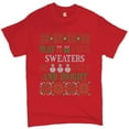 thumbnail image 1 of Tee Hunt May Your Sweaters Be Ugly and Bright T-Shirt Christmas Snowmen Men's Tee, Red, Medium, 1 of 5