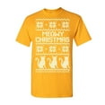 thumbnail image 1 of Tee Hunt Meowy Christmas T-Shirt Cat Christmas Xmas Ugly Sweatshirt Mens Shirt, Yellow, Large, 1 of 5