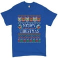 thumbnail image 1 of Tee Hunt Meowy Christmas T-Shirt Ugly Sweater Cat Lover Funny Xmas Men's Tee, 1 of 5