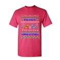 thumbnail image 1 of Tee Hunt Meowy Christmas Ugly Sweater T-Shirt Cat Kitten Purr Merry Xmas Mens Shirt, Hot Pink, 4X-Large, 1 of 4