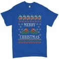 thumbnail image 1 of Tee Hunt Merry Christmas T-shirt Cute Bullfinch Ugly Sweater Theme Xmas Men's Tee, 1 of 5