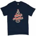 thumbnail image 1 of Tee Hunt Merry Christmas Tree T-Shirt Santa Claus Rudolph Let it Snow Men's Novelty Shirt, Navy Blue, 3X-Large, 1 of 5