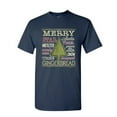 thumbnail image 1 of Tee Hunt Merry Christmas Xmas Tree T-Shirt Holiday Spirit Joy Santa Snow Mens Shirt, Navy Blue, 5X-Large, 1 of 5