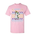 thumbnail image 1 of Tee Hunt Merry Flossmas Flossing Unicorn T-Shirt Christmas Ugly Sweater Mens Shirt, Light Pink, Small, 1 of 4
