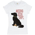 thumbnail image 1 of Tee Hunt Missing Sock Dept. T-Shirt Funny Flat-Coated Retriever Women's T-Shirt Grey, 1 of 5
