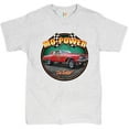 thumbnail image 1 of Tee Hunt Mo-Power Fo Sure! T-Shirt American Muscle Car Racing Route 66 Men's Tee, Ash Gray, Large, 1 of 5