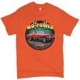 thumbnail image 1 of Tee Hunt Mo-Power Fo Sure! T-Shirt American Muscle Car Racing Route 66 Men's Tee, Orange, 5X-Large, 1 of 5