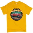 thumbnail image 1 of Tee Hunt Mo-Power Fo Sure! T-Shirt American Muscle Car Racing Route 66 Men's Tee, Yellow, Large, 1 of 5