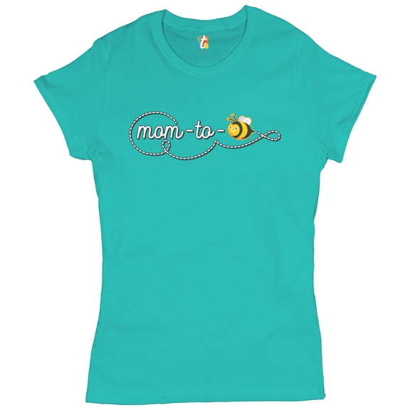 Tee Hunt Mom to Bee T-Shirt Pregnancy Announcement Maternity Mother's Day Women's T-Shirt Tee, Light Blue, Large