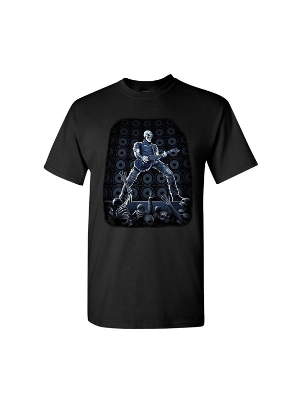Mosh Pit Death Metal T-Shirt Skulls Hard Rock Slam Moshing Mens Shirt, Black, Large