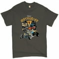 thumbnail image 1 of Tee Hunt Motorhead Hot Rod T-Shirt Hell on Wheels Route 66 Drag Racing Men's Tee, Charcoal, X-Large, 1 of 5