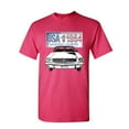 thumbnail image 1 of Tee Hunt Mustang Country 1964 T-Shirt Ford Legend USA American Classic Mens Shirt, Hot Pink, X-Large, 1 of 5