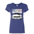 thumbnail image 1 of Tee Hunt Mustang Country 1964 Women's T-Shirt Ford Legend USA American Classic Shirt, Blue, X-Large, 1 of 5