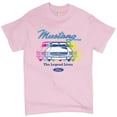 thumbnail image 1 of Tee Hunt Mustang The Legend Lives T-Shirt Muscle Car Licensed Ford Men's Novelty Shirt, Light Pink, XX-Large, 1 of 5