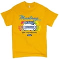 thumbnail image 1 of Tee Hunt Mustang The Legend Lives T-Shirt Muscle Car Licensed Ford Men's Novelty Shirt, Yellow, Medium, 1 of 5