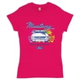 thumbnail image 1 of Tee Hunt Mustang The Legend Lives Women's T-Shirt Novelty T-Shirt Muscle Car Licensed FordGrey, Pink, X-Large, 1 of 5