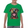 thumbnail image 1 of Tee Hunt My Favorite Breed is The One in Need Youth T-Shirt Dean Russo Dog Kids, Green, X-Large, 1 of 5