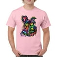 thumbnail image 1 of Tee Hunt My Schnauzer Colors My World T-Shirt Dean Russo Pet Dog Mom Men's Tee, Light Pink, 4X-Large, 1 of 5