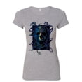 thumbnail image 1 of Tee Hunt Neon Skull Women's T-Shirt Reaper Death Skeleton Grin Doom Halloween Shirt, Gray, Medium, 1 of 5