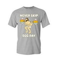 thumbnail image 1 of Tee Hunt Never Skip Egg Day T-Shirt Funny Easter Jesus Workout Crossfit Mens Shirt, Gray, Large, 1 of 5