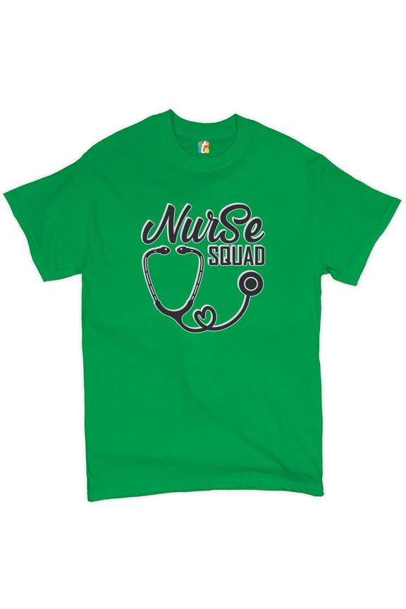 Nurse Squad T-Shirt Funny First Aid Medical Assistant EMT EMS Men's Tee, Green, Large