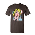thumbnail image 1 of Tee Hunt OMG! Srsly? Funny T-Shirt Vintage Style Comic Sarcastic Pop Art Mens Shirt, Brown, Small, 1 of 4