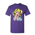 thumbnail image 1 of Tee Hunt OMG! Srsly? Funny T-Shirt Vintage Style Comic Sarcastic Pop Art Mens Shirt, Purple, XX-Large, 1 of 4