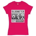 thumbnail image 1 of Tee Hunt Oldometer 29-30 T-Shirt Funny Odometer Women's T-Shirt Tee, Pink, 3X-Large, 1 of 5