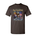 thumbnail image 1 of Tee Hunt One Life One Country One Bike T-Shirt Motorcycle Club Bald Eagle Mens Shirt, Brown, XX-Large, 1 of 4
