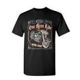 thumbnail image 1 of Tee Hunt One Mean Ride T-Shirt Born to Ride Chopper Bobber Route 66 Biker, Black, Medium, 1 of 5