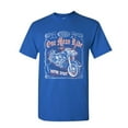 thumbnail image 1 of Tee Hunt One Mean Ride T-Shirt Born to Ride Chopper Bobber Route 66 Biker, Blue, XX-Large, 1 of 5