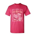 thumbnail image 1 of Tee Hunt One Mean Ride T-Shirt Born to Ride Chopper Bobber Route 66 Biker, Hot Pink, Small, 1 of 5