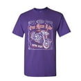 thumbnail image 1 of Tee Hunt One Mean Ride T-Shirt Born to Ride Chopper Bobber Route 66 Biker, Purple, 5X-Large, 1 of 5