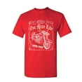 thumbnail image 1 of Tee Hunt One Mean Ride T-Shirt Born to Ride Chopper Bobber Route 66 Biker, Red, Large, 1 of 5
