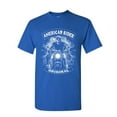 thumbnail image 1 of Tee Hunt Original American Rider T-Shirt Skull Face Route 66 Biker MC Mens Shirt, Blue, Large, 1 of 5