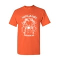thumbnail image 1 of Tee Hunt Original American Rider T-Shirt Skull Face Route 66 Biker MC Mens Shirt, Orange, Small, 1 of 5