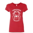 thumbnail image 1 of Tee Hunt Original American Rider Women's T-Shirt Skull Face Route 66 Biker MC Shirt, Red, X-Large, 1 of 5