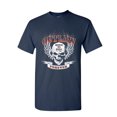 thumbnail image 1 of Tee Hunt Outlaw Forever T-Shirt Born to Ride Custom Biker Route 66 Men's Novelty Shirt, Navy Blue, XX-Large, 1 of 5