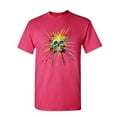 thumbnail image 1 of Tee Hunt Paint Splatter Skull T-Shirt Multicolor Art Crazy Melting Drip Mens Shirt, Hot Pink, 3X-Large, 1 of 5
