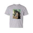 thumbnail image 1 of Tee Hunt Pair of Horses Youth T-Shirt Mustangs Horseback Riding Pony Stallion Kids Tee, Gray, Large, 1 of 5