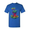 thumbnail image 1 of Tee Hunt Peace Mushroom T-Shirt Shroom Hippie Fungi Colorful Neon Love Mens Shirt, Blue, Small, 1 of 5