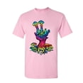 thumbnail image 1 of Tee Hunt Peace Mushroom T-Shirt Shroom Hippie Fungi Colorful Neon Love Mens Shirt, Light Pink, X-Large, 1 of 5