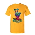 thumbnail image 1 of Tee Hunt Peace Mushroom T-Shirt Shroom Hippie Fungi Colorful Neon Love Mens Shirt, Yellow, Medium, 1 of 5