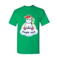 thumbnail image 1 of Tee Hunt People Suck Cute Unicorn T-Shirt Funny Rainbow Pony Introvert Mens Shirt, Green, XX-Large, 1 of 4