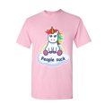 thumbnail image 1 of Tee Hunt People Suck Cute Unicorn T-Shirt Funny Rainbow Pony Introvert Mens Shirt, Light Pink, Medium, 1 of 4