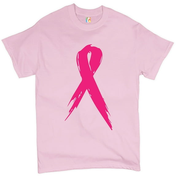Tee Hunt Pink Ribbon Breast Cancer Awareness T-Shirt Hope Fight Survivor Mens Shirt, Light Pink, 3X-Large