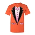 thumbnail image 1 of Tee Hunt Pink Tuxedo T-Shirt Funny Party Wedding Humor Birthday Tux Men's Novelty Shirt, Orange, X-Large, 1 of 5